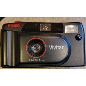 Vivitar Point and Shoot PS:120 35mm Film Camera Autofocus Focus Free/DX Tested